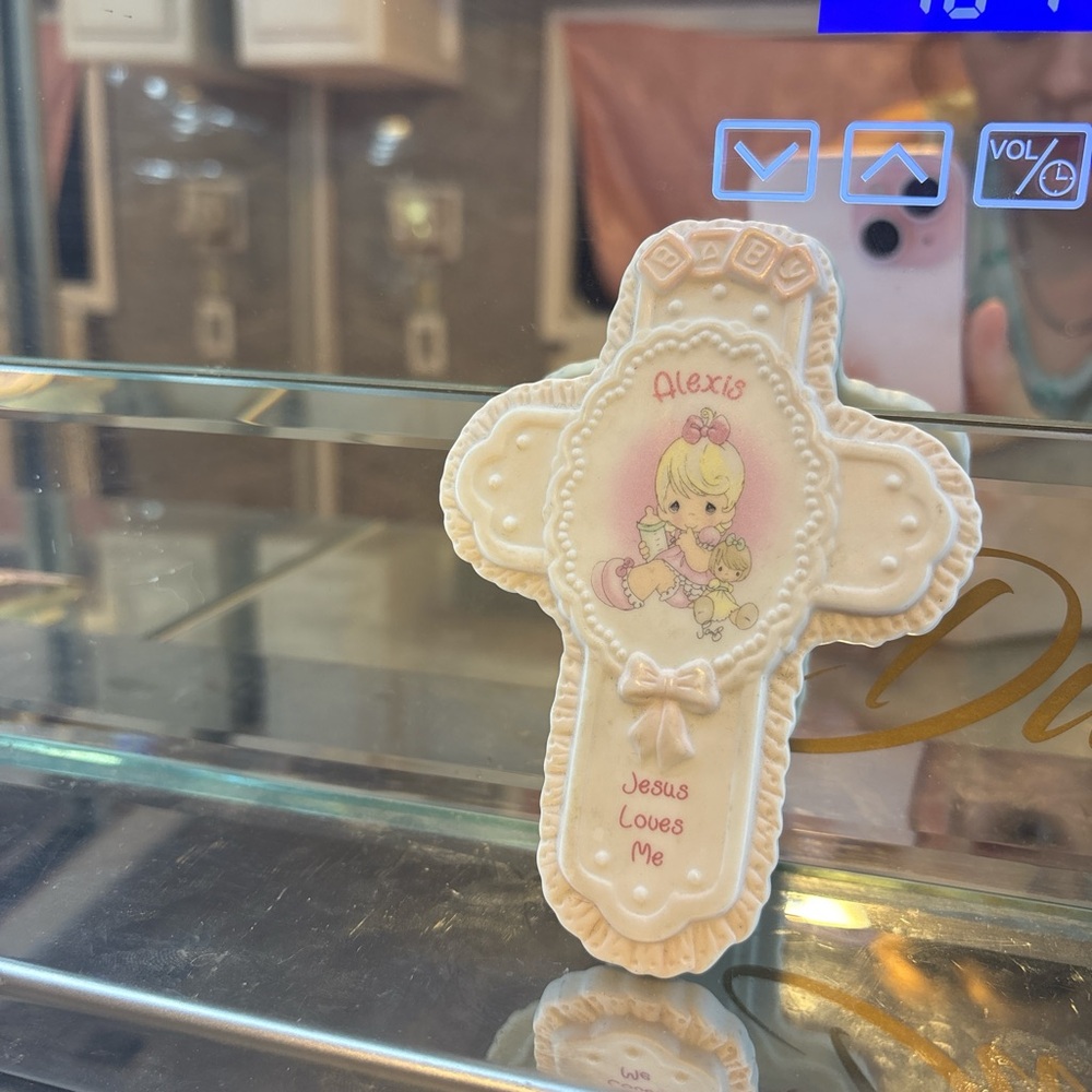 Russ Berrie Cream Cross Ornament